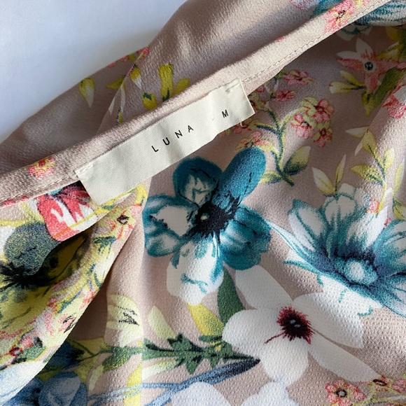 Luna Floral Morning Gown, Size M - Picture 3 of 8